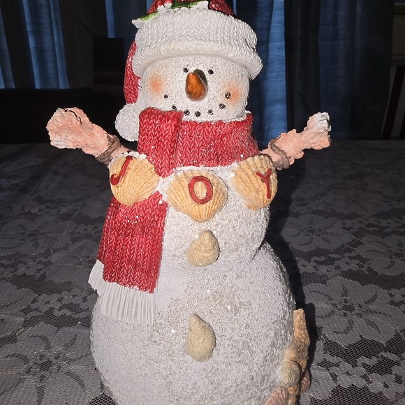 Festive Hallmark Snowman Holiday Decor with Red Scarf NWT - Picture 1 of 6